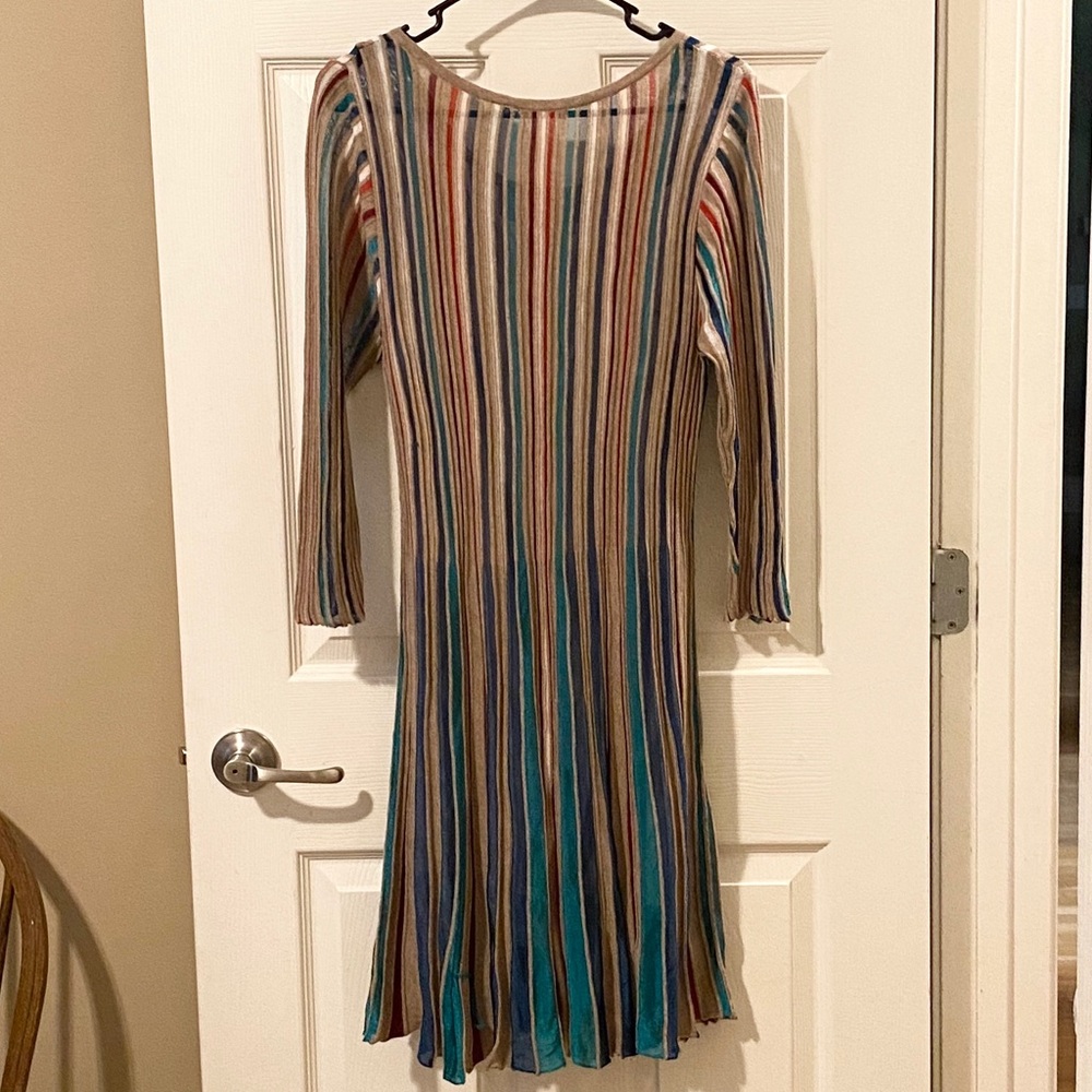 Cato Multi Color Vertical Stripe Sweater Dress - image 3